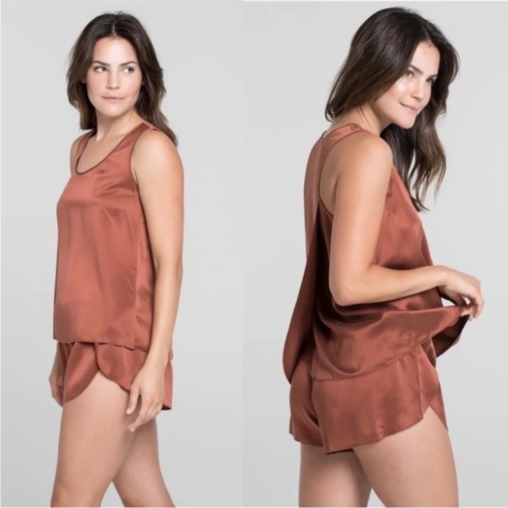 Lunya Silk Tulip Tank Set - Copper XL